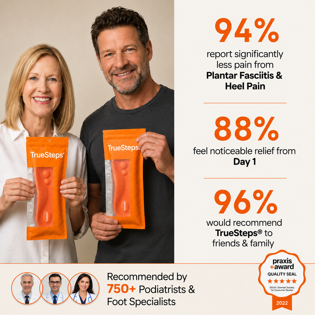 TrueSteps® Orthopedic Massage Insoles – Heel Pain & Plantar Fasciitis Relief