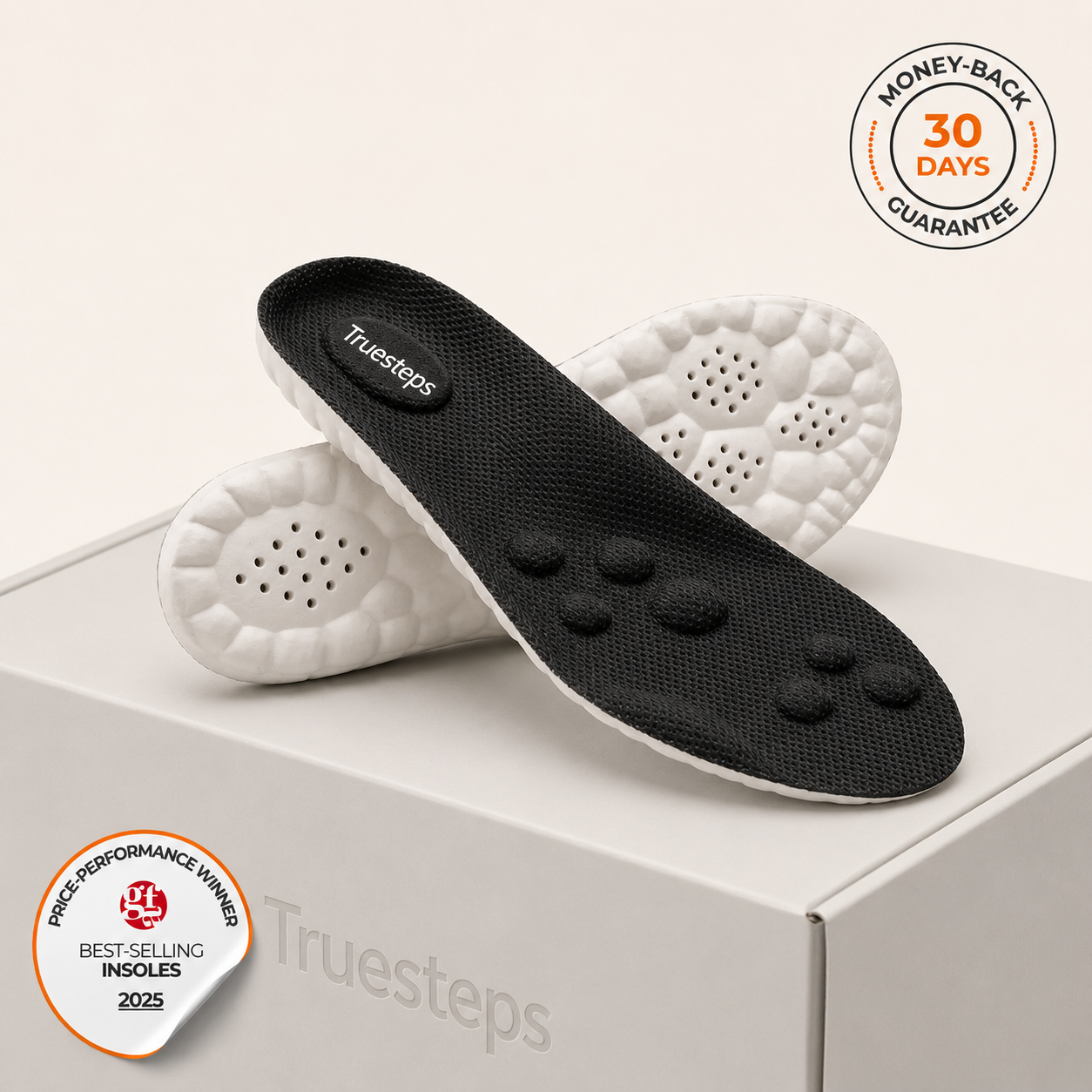 TrueSteps® Orthopedic Massage Insoles – Heel Pain & Plantar Fasciitis Relief