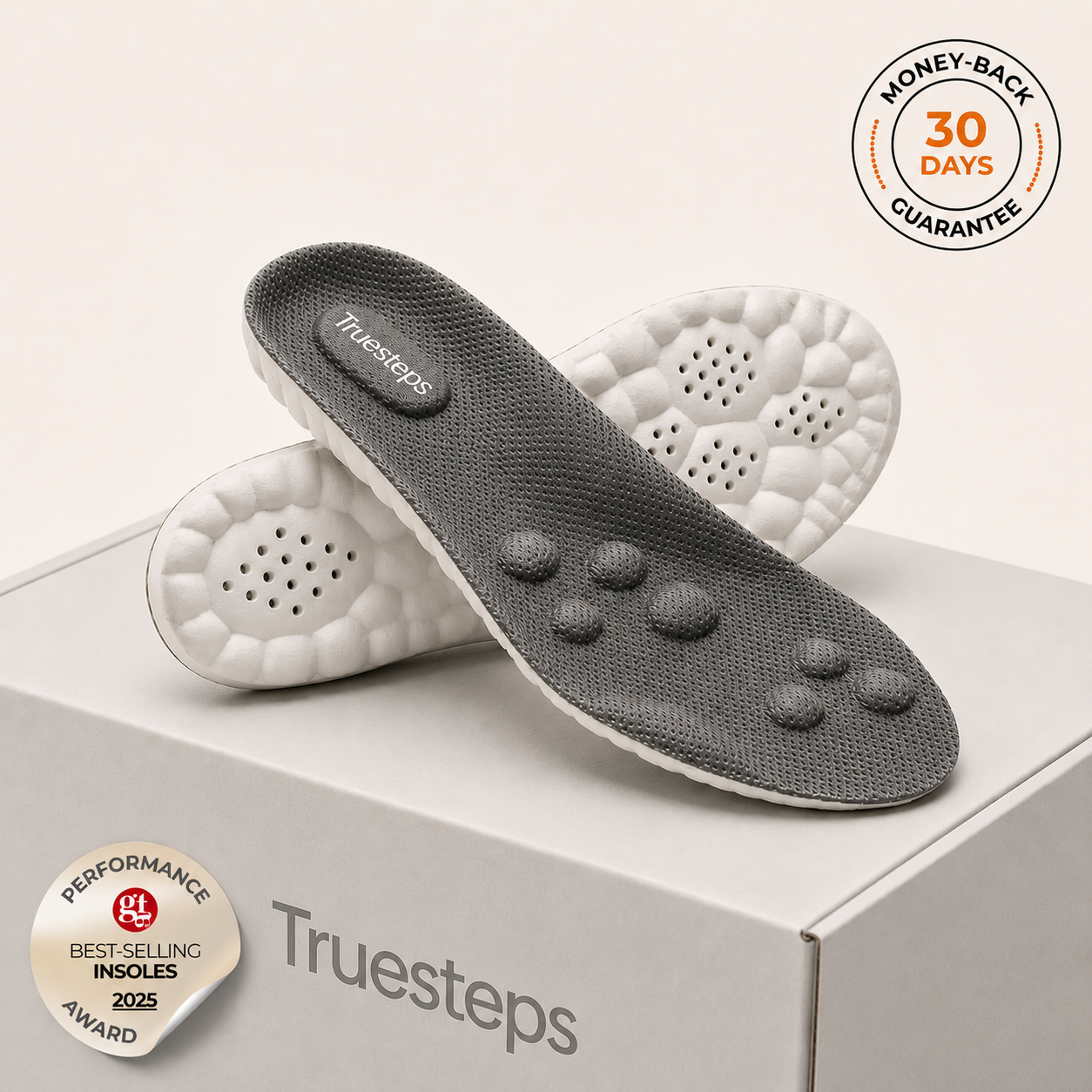 TrueSteps® Orthopedic Massage Insoles – Heel Pain & Plantar Fasciitis Relief
